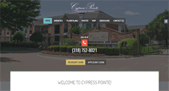 Desktop Screenshot of cypresspointeapartments.com