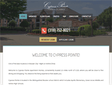 Tablet Screenshot of cypresspointeapartments.com